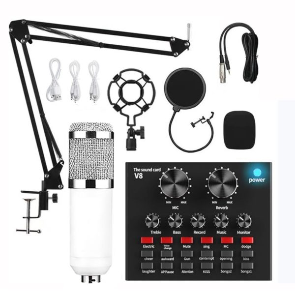Microfone Profissional Studio Condensador BM 800 Audio V8 bom p/ Karaoke Podcast Gravação e Live Streaming - Image 6