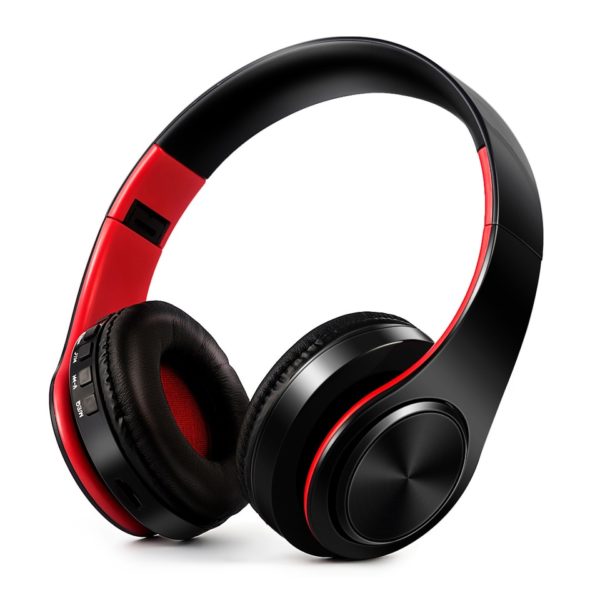 Fones de ouvido Bluetooth/sem fio Estéreo dobrável esportivo com Microfone, MP3 player e entrada para cartão SD