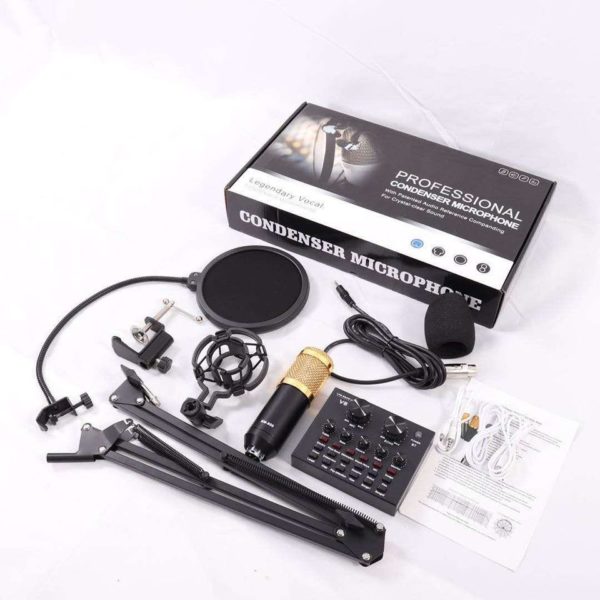 Microfone Profissional Studio Condensador BM 800 Audio V8 bom p/ Karaoke Podcast Gravação e Live Streaming - Image 7