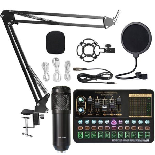 Microfone Profissional Studio Condensador BM 800 Audio V8 bom p/ Karaoke Podcast Gravação e Live Streaming - Image 9