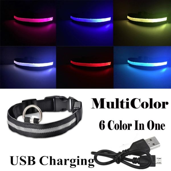 Colar recarregável USB para cachorro de estimação LED brilhante e piscante  [suprimentos de segurança] - Image 22
