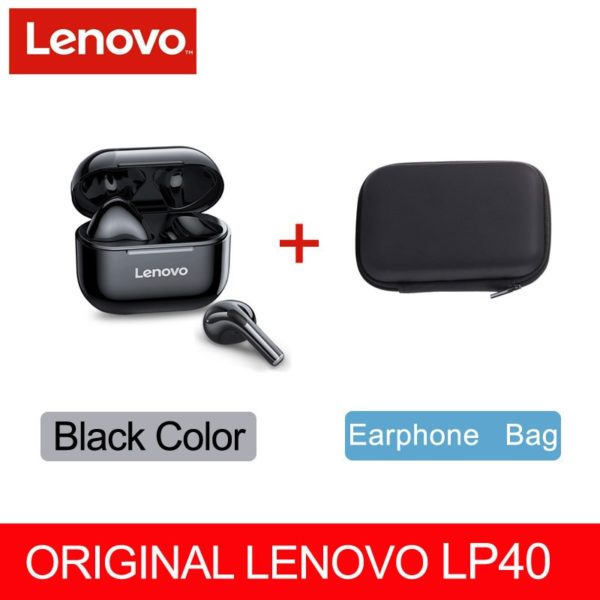 Fone de ouvido lenovo lp40 pro tws sem fio bluetooth 5.1 esporte redução de ruído c/ controle de toque 500 mah 2022 NOVO - Image 5