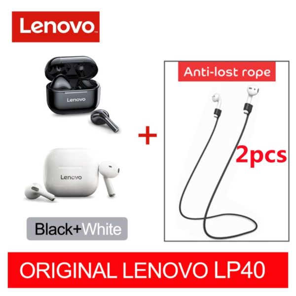 Fone de ouvido lenovo lp40 pro tws sem fio bluetooth 5.1 esporte redução de ruído c/ controle de toque 500 mah 2022 NOVO - Image 8
