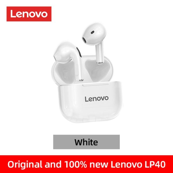 Fone de ouvido lenovo lp40 pro tws sem fio bluetooth 5.1 esporte redução de ruído c/ controle de toque 500 mah 2022 NOVO - Image 2