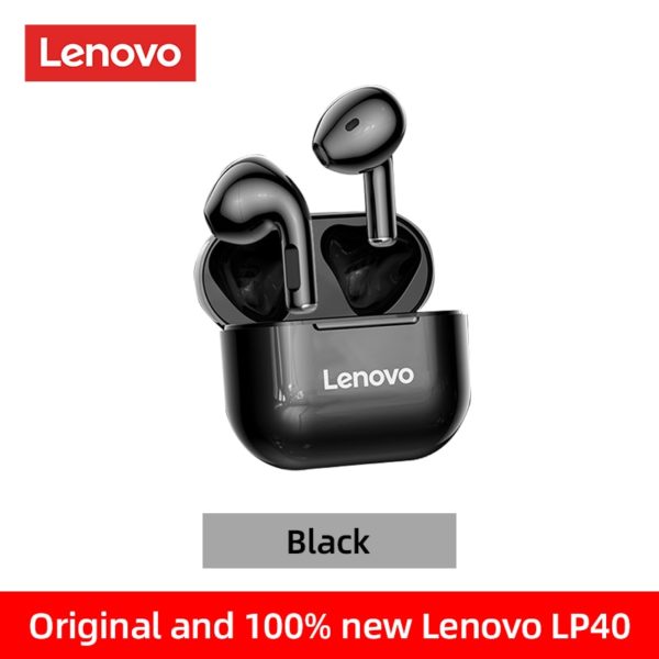 Fone de ouvido lenovo lp40 pro tws sem fio bluetooth 5.1 esporte redução de ruído c/ controle de toque 500 mah 2022 NOVO - Image 3