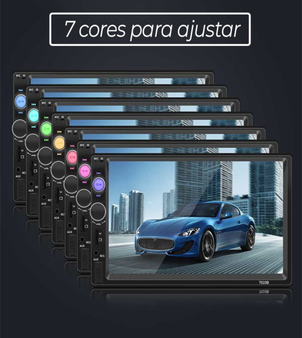CENTRAL USB multimídia de tela sensível ao toque do carro com mp5 player 2 din 7 polegadas hd para 7010b/7012b/7018b, fm/dvd com câmera de RÉ - Image 4