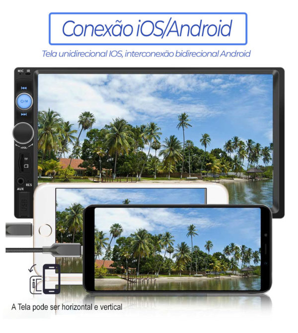 CENTRAL USB multimídia de tela sensível ao toque do carro com mp5 player 2 din 7 polegadas hd para 7010b/7012b/7018b, fm/dvd com câmera de RÉ - Image 6