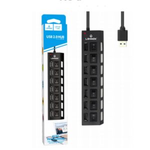 USB 2.0 HUB 7 CONNECTION PORTS WITH LED LEY-02 - LEHMOX