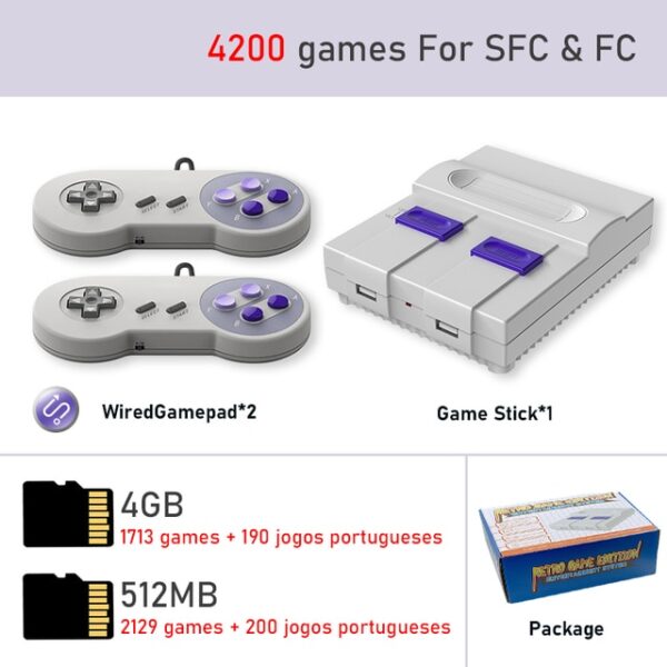 Video Game / Console with 2 HDMI-compatible 2.4G controllers + 4800 Games + Support for Adding and Saving Games - Image 7