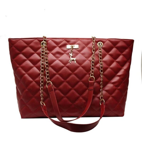 Luxury Soft Leather Handbags with Chain Shoulder Women's Crossbody - Image 4