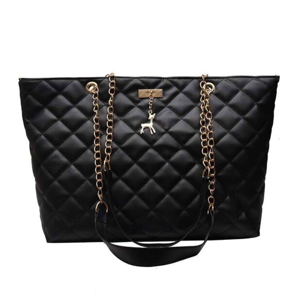 Luxury Soft Leather Handbags with Chain Shoulder Women's Crossbody - Image 3