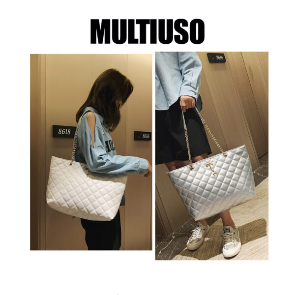 Luxury Soft Leather Handbags with Chain Shoulder Women's Crossbody - Image 9