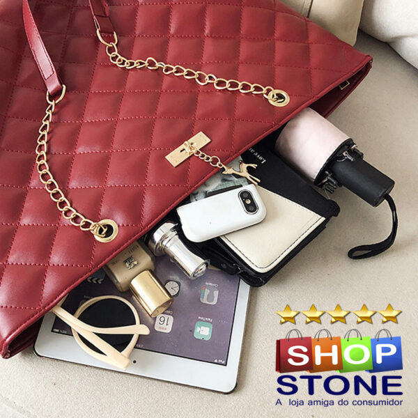 Luxury Soft Leather Handbags with Chain Shoulder Women's Crossbody - Image 2