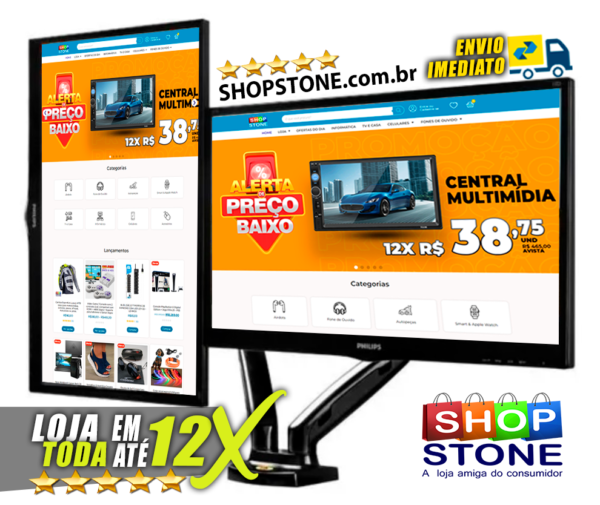 Table stand for 2 TVs/monitors from 17“ to 27” black - Image 2