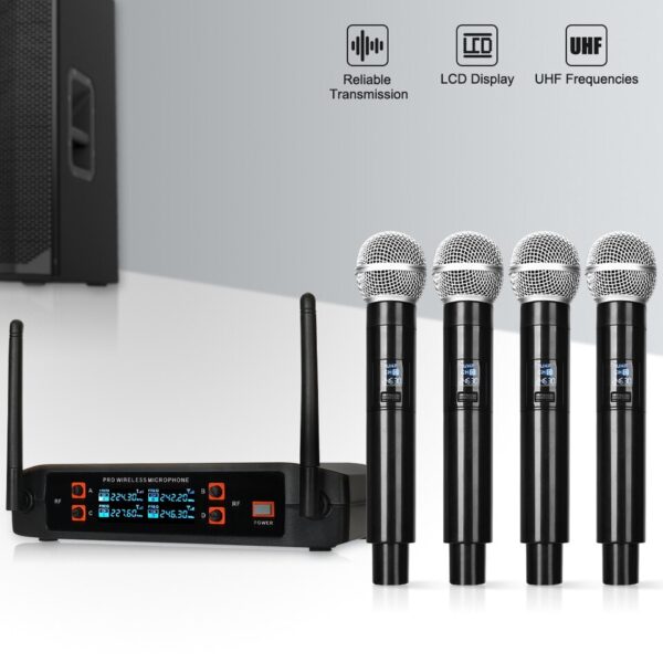 4-channel UHF wireless microphone system with professional sound and freedom of movement. - Image 10