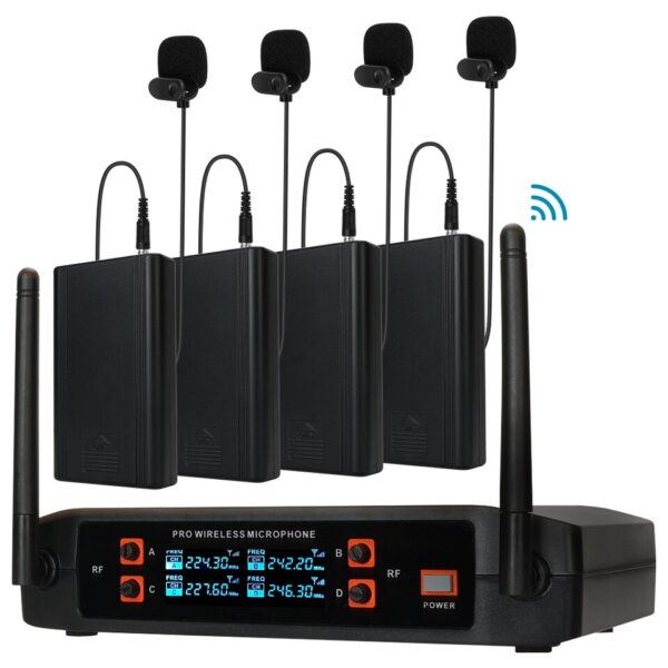 4-channel UHF wireless microphone system with professional sound and freedom of movement. - Image 5
