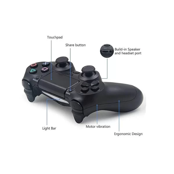 Ps4 Wireless Joystick Control DoubleShock BLACK - Image 4