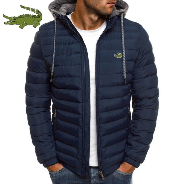 Unisex jacket with a thick, casual hood. Made of quality cotton, warm, wind-resistant and ideal for outdoor activities. - Image 9