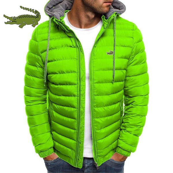 Unisex jacket with a thick, casual hood. Made of quality cotton, warm, wind-resistant and ideal for outdoor activities. - Image 7