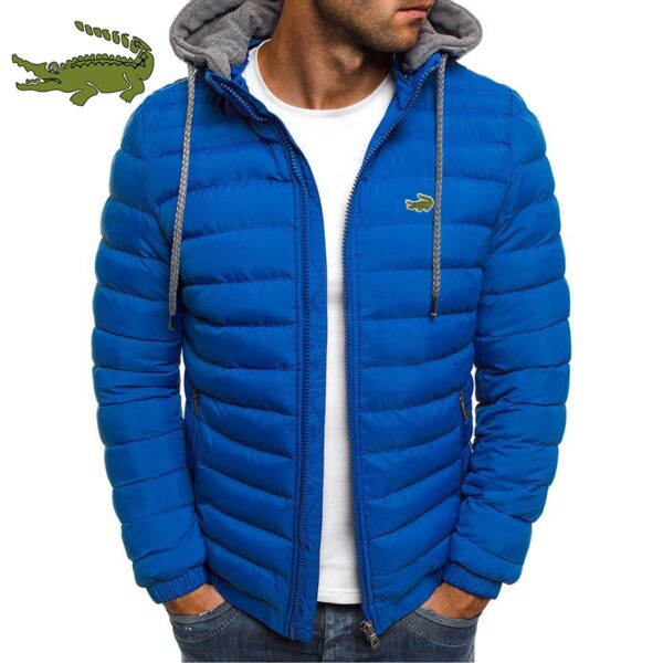 Unisex jacket with a thick, casual hood. Made of quality cotton, warm, wind-resistant and ideal for outdoor activities. - Image 3