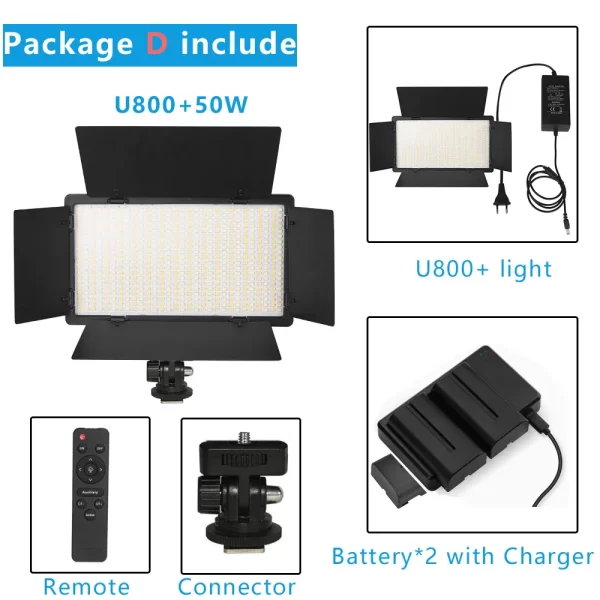 LED Video Light with Professional Lighting – Includes Tripod and Remote Control for Studio and Recording - Image 14