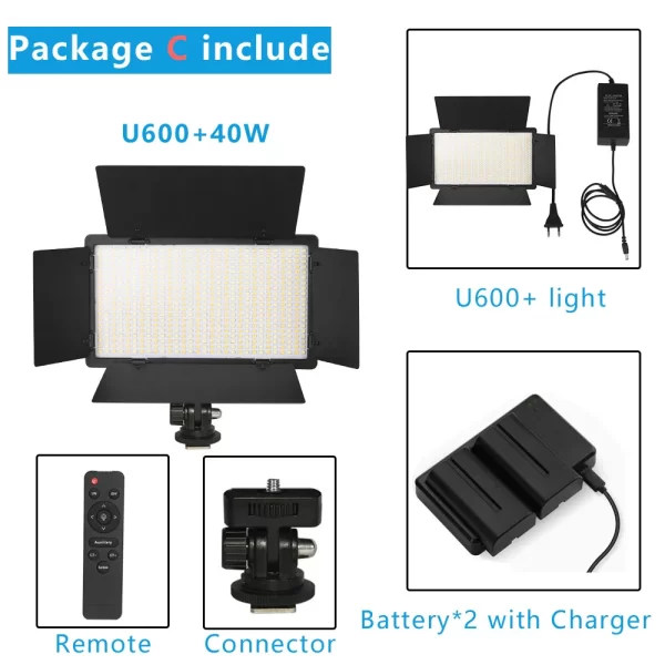 LED Video Light with Professional Lighting – Includes Tripod and Remote Control for Studio and Recording - Image 7