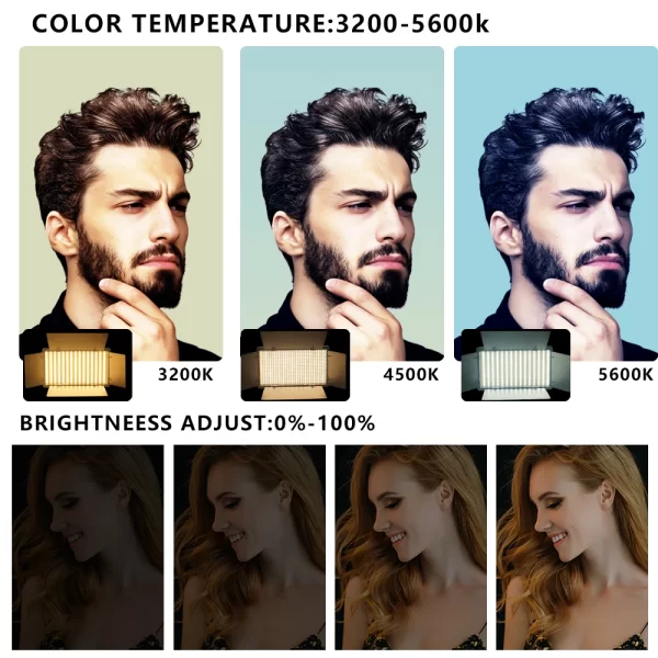 LED Video Light with Professional Lighting – Includes Tripod and Remote Control for Studio and Recording - Image 6